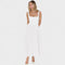 Maribel™ | Vestido Midi com decote quadrado - | Benedita Lisboa