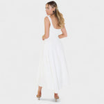 Maribel™ | Vestido Midi com decote quadrado - | Benedita Lisboa