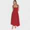 Maribel™ | Vestido Midi com decote quadrado - | Benedita Lisboa