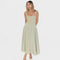 Maribel™ | Vestido Midi com decote quadrado - | Benedita Lisboa
