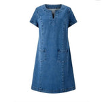 Marina™ | Vestido de Ganga Macio - | Benedita Lisboa