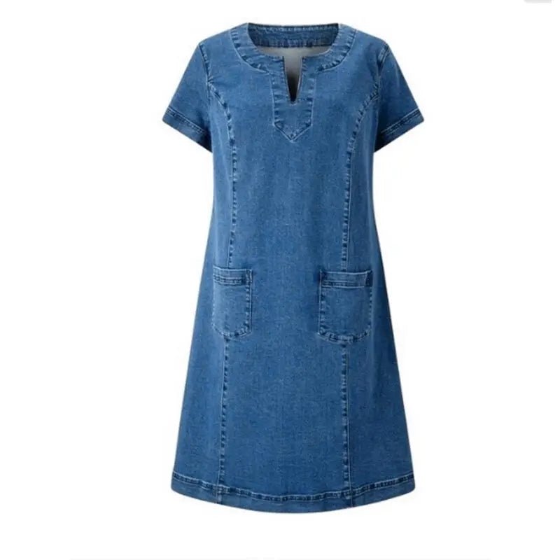 Marina™ | Vestido de Ganga Macio - | Benedita Lisboa