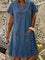 Marina™ | Vestido de Ganga Macio - | Benedita Lisboa