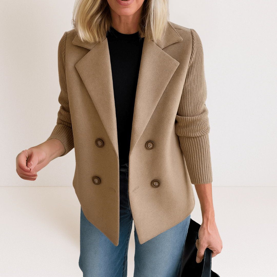 Marta™ | Casaco Elegante Com Mangas em Malha - | Benedita Lisboa