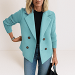 Marta™ | Casaco Elegante Com Mangas em Malha - | Benedita Lisboa