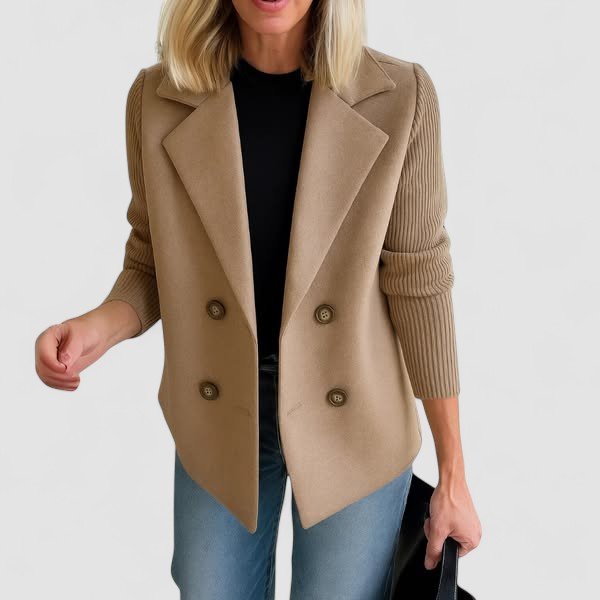 Marta™ | Casaco Elegante Com Mangas em Malha - | Benedita Lisboa