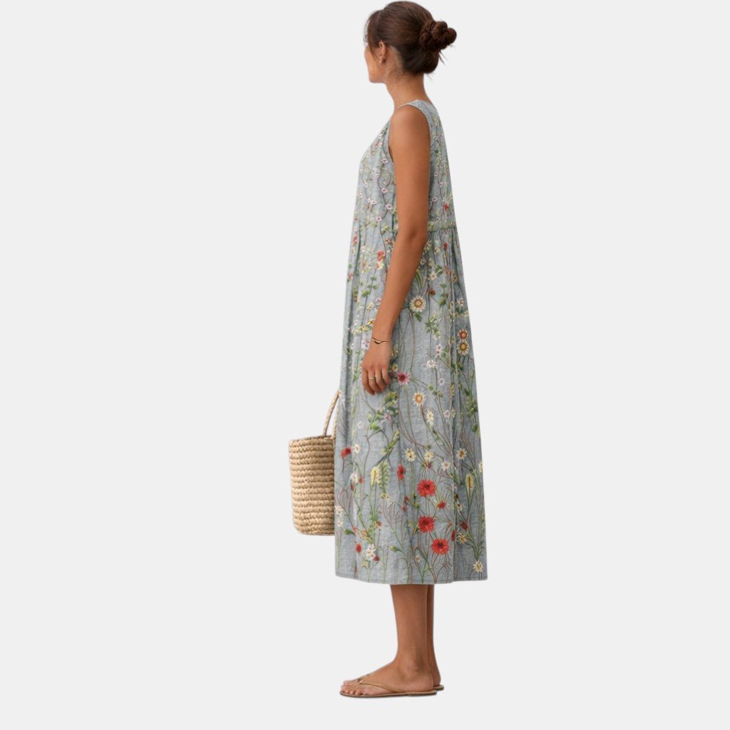 Marta™ | Vestido Midi para o Dia a Dia - Vestido | Benedita Lisboa