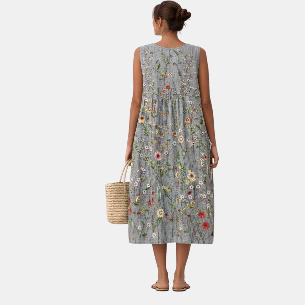 Marta™ | Vestido Midi para o Dia a Dia - Vestido | Benedita Lisboa