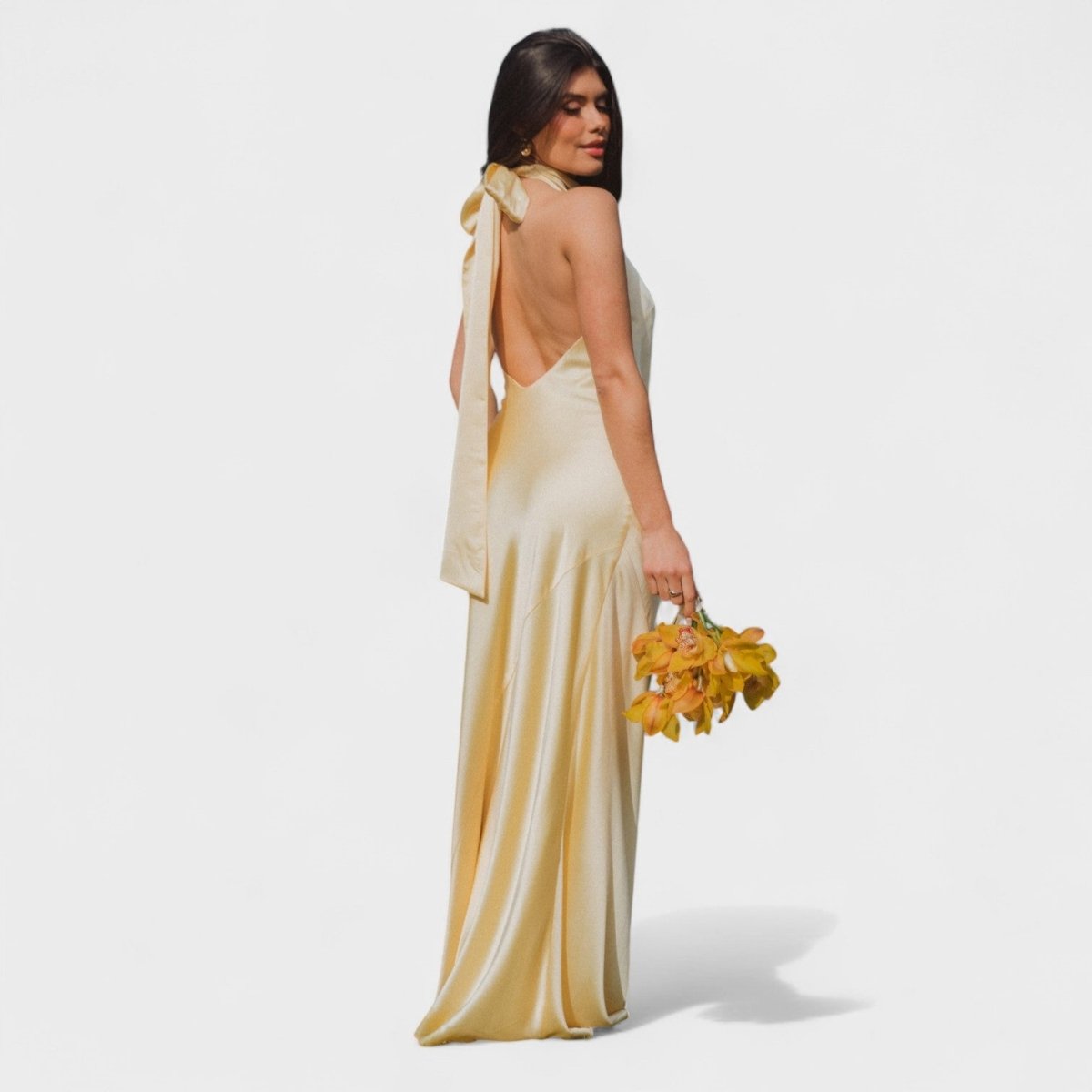 Martina™ | Vestido com laço de cetim - | Benedita Lisboa