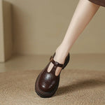 Mary Janes | Sapato Elegante em Couro - | Benedita Lisboa