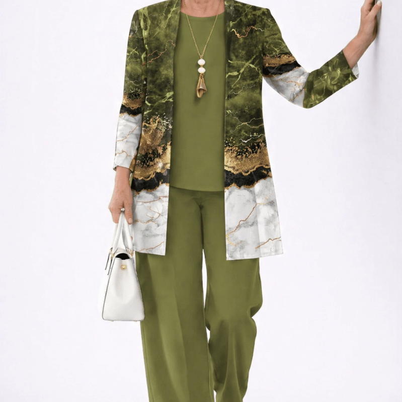 Matilde™ | Conjunto de 3 Peças Verde Azeitona - | Benedita Lisboa