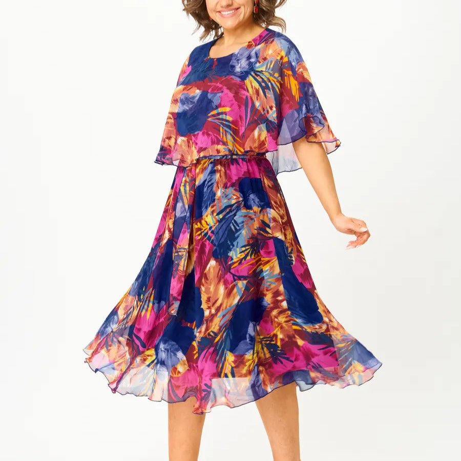 MATILDE™ | VESTIDO DE CHIFFON CONFORTÁVEL TAMANHO GRANDE - DRESSES | Benedita Lisboa