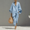 Melissa™ | Conjunto Premium de Linho Manga Ampla e Decote V - | Benedita Lisboa