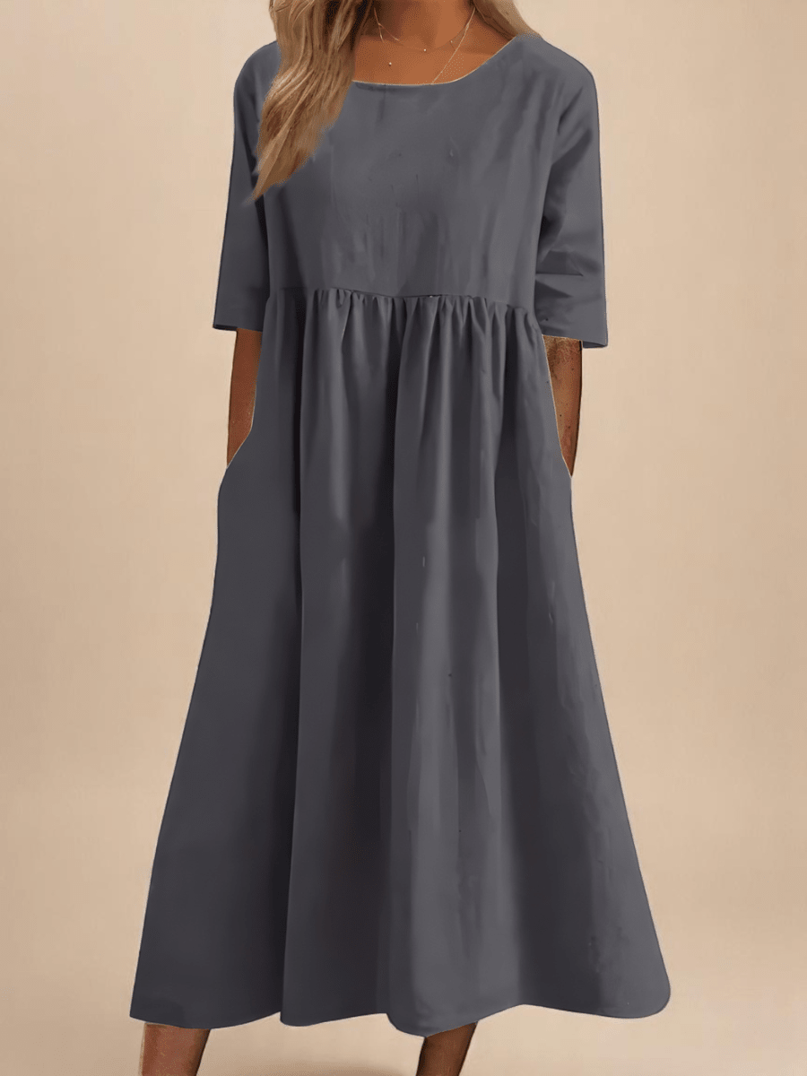 Minea™ | Vestido Em Algodão Arejado - | Benedita Lisboa