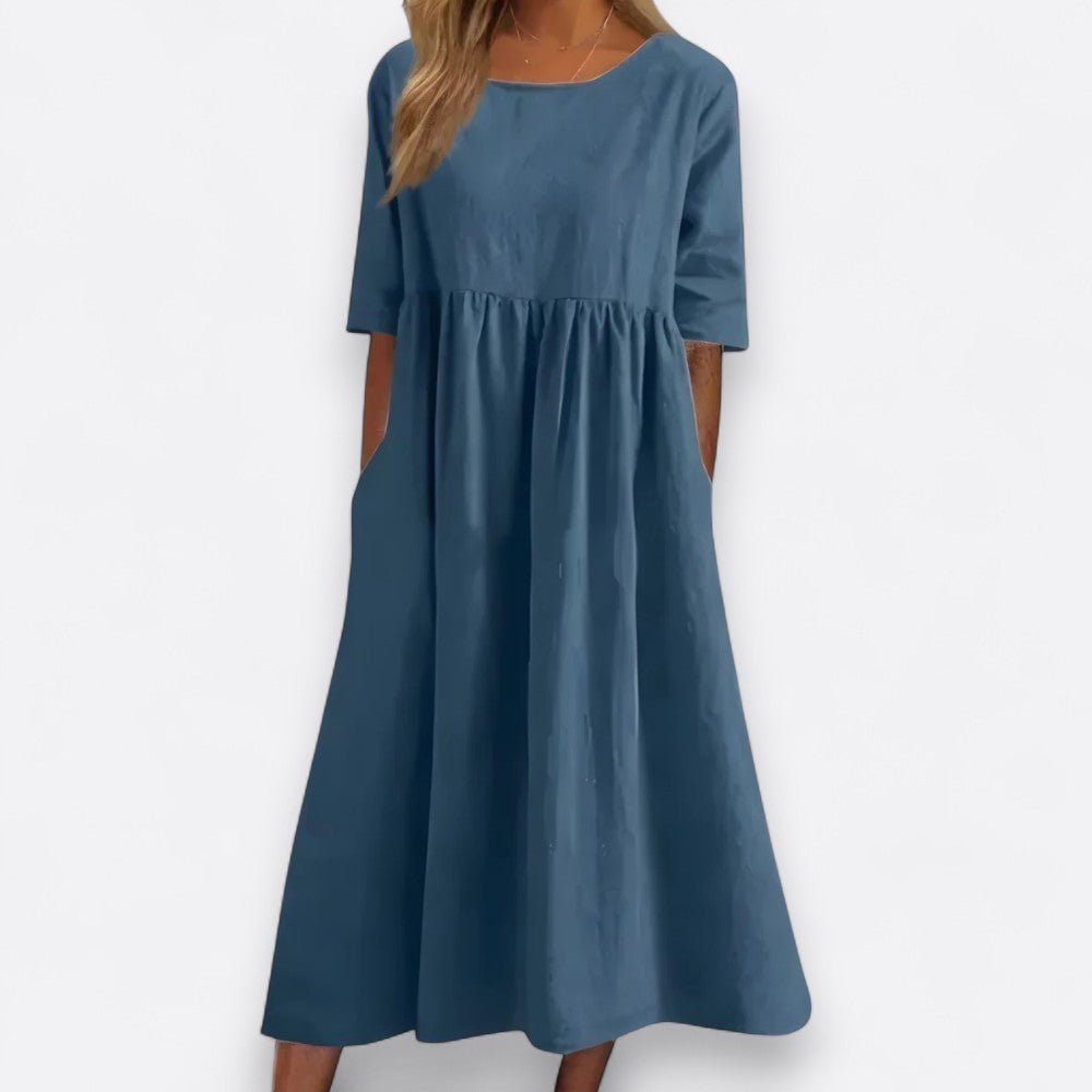 Minea™ | Vestido Em Algodão Arejado - | Benedita Lisboa