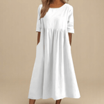 Minea™ | Vestido Em Algodão Arejado - | Benedita Lisboa