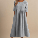 Minea™ | Vestido Em Algodão Arejado - | Benedita Lisboa