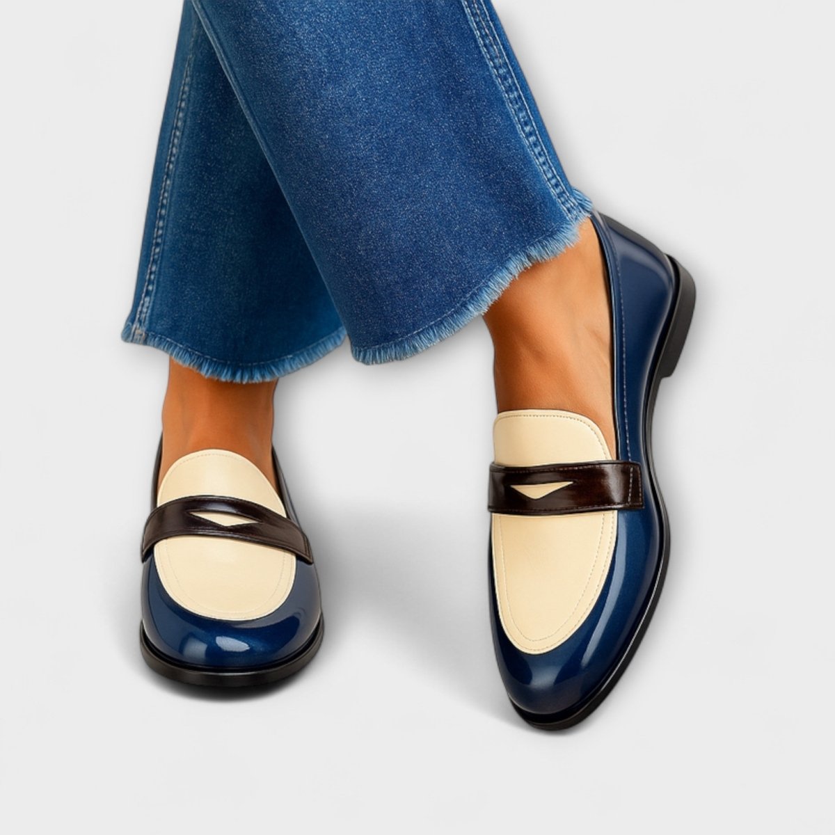 ™ | Mocassins de Contraste - | Benedita Lisboa
