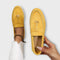 Mocassins Femininos Beiges com Cordão Decorativo - | Benedita Lisboa