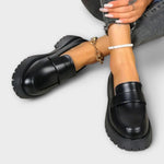 Mocassins Femininos com Design Ortopédico e Saltos em Cetim - | Benedita Lisboa