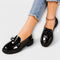 Mocassins Femininos Pretos em Verniz com Laço - | Benedita Lisboa