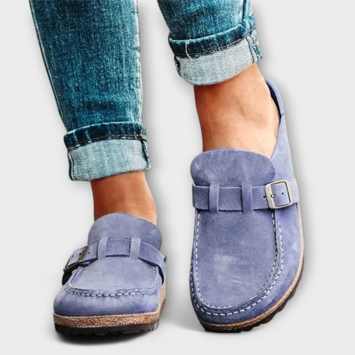 Mocassins Ortópedicos Femininos com Fecho Decorativo - | Benedita Lisboa