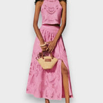Moise™ | Conjunto Rosa em Renda - | Benedita Lisboa