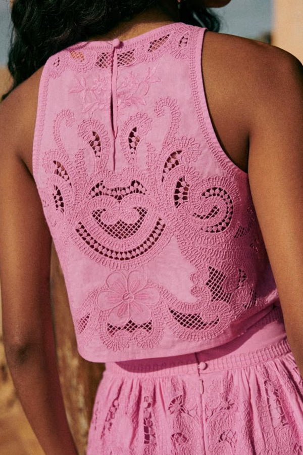 Moise™ | Conjunto Rosa em Renda - | Benedita Lisboa