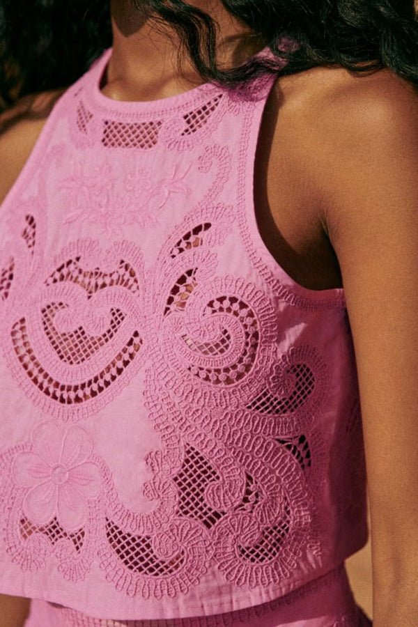 Moise™ | Conjunto Rosa em Renda - | Benedita Lisboa