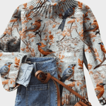 Mónica™ | Camisola de Malha Artística - | Benedita Lisboa