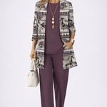 Mónica™ | Conjunto de 3 Peças Roxo Ameixa - | Benedita Lisboa