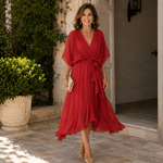 Mónica™ | Vestido Glamour Decote V - Dress | Benedita Lisboa