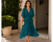 Mónica™ | Vestido Glamour Decote V - Dress | Benedita Lisboa