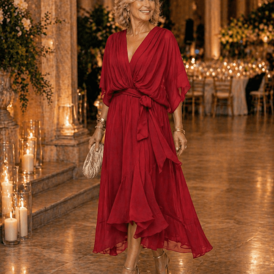 Mónica™ | Vestido Glamour Decote V - Dress | Benedita Lisboa