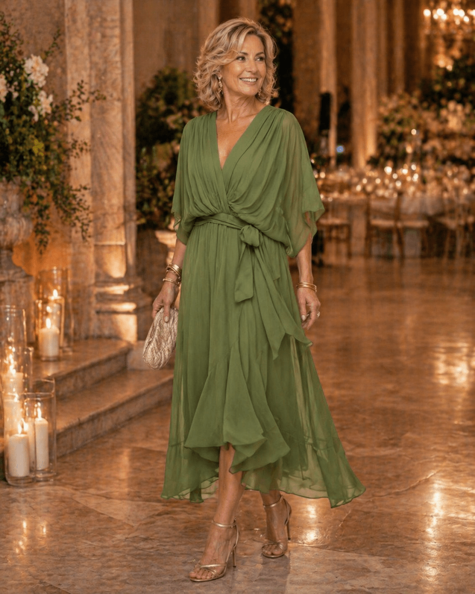Mónica™ | Vestido Glamour Decote V - Dress | Benedita Lisboa