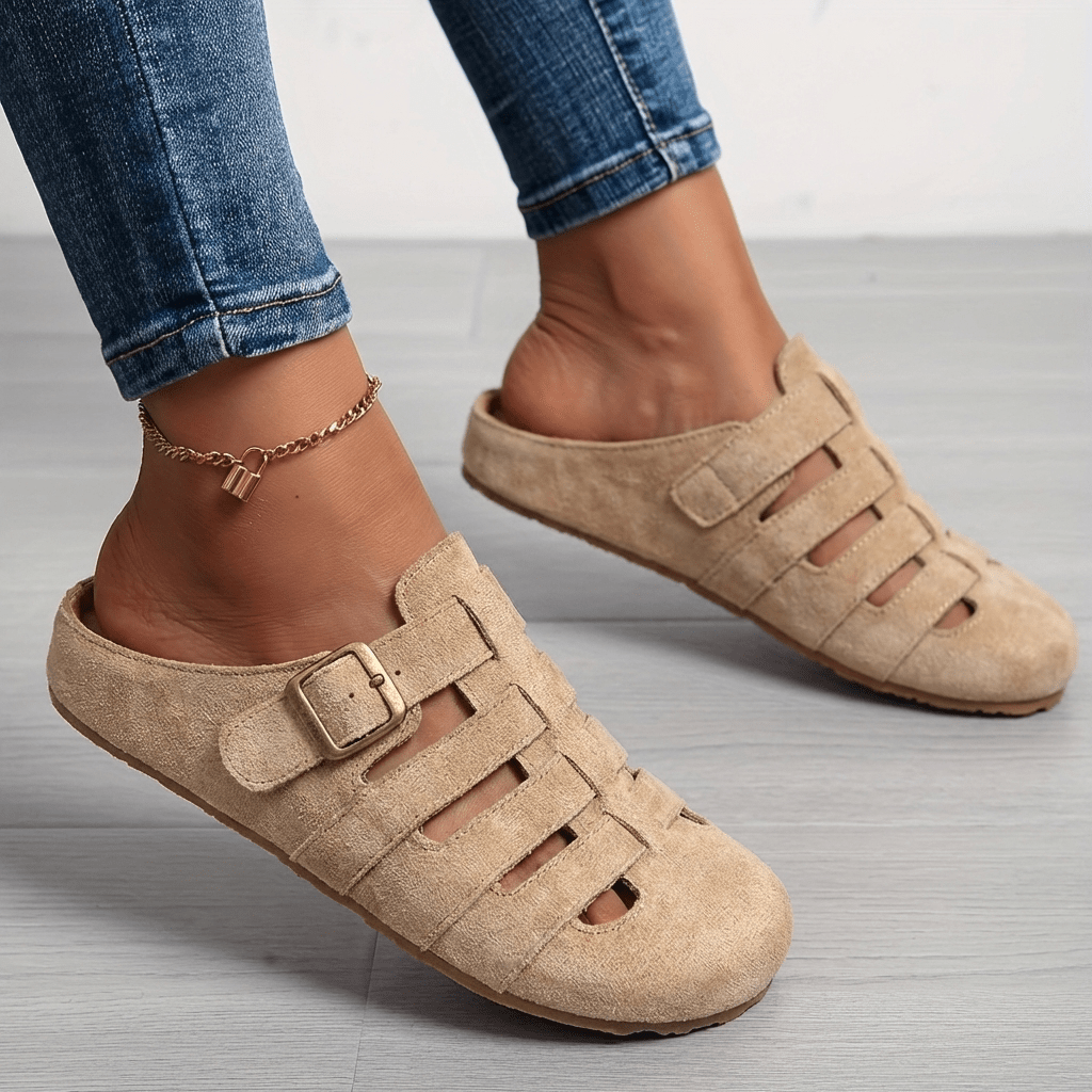 NATÁLIA™ | Sandálias Mule Ortopédicas Comfort Plus - | Benedita Lisboa
