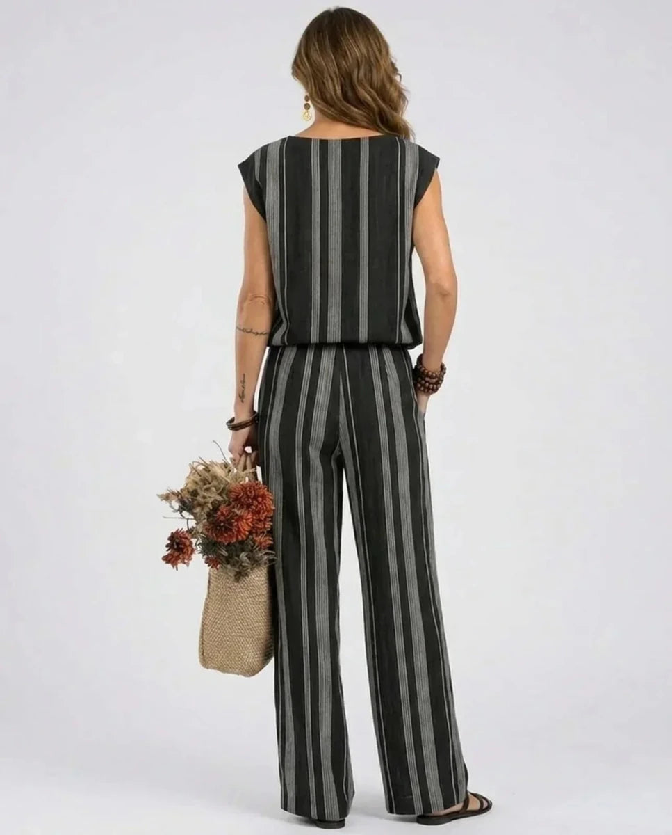 Nicole™ | Conjunto de 2 Peças de Riscas Preto - | Benedita Lisboa