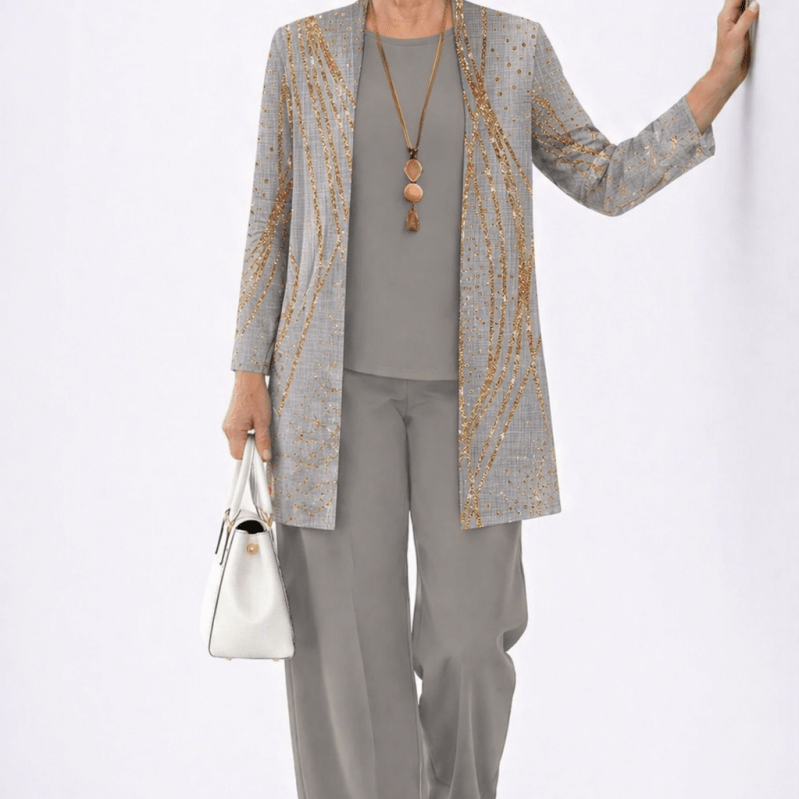 Núria™ | Conjunto de 3 Peças Mármore Azul e Dourado - | Benedita Lisboa