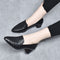 Olene™ | Sapatos de Salto em Pele Vegan com Bordado Suave - | Benedita Lisboa