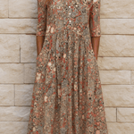OLIVIA™ | VESTIDO ELEGANTE COM DECOTE EM V - | Benedita Lisboa