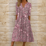 OLIVIA™ | VESTIDO ELEGANTE COM DECOTE EM V - | Benedita Lisboa