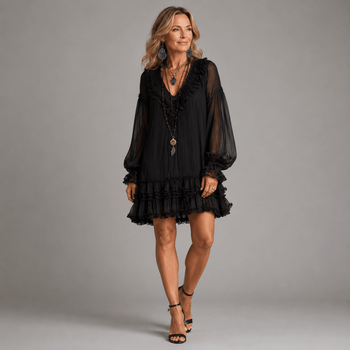 Ornélia™ | Vestido Mini Elegância - | Benedita Lisboa