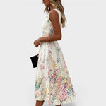 Paige – Vestido Midi Floral Sem Mangas - DRESS | Benedita Lisboa