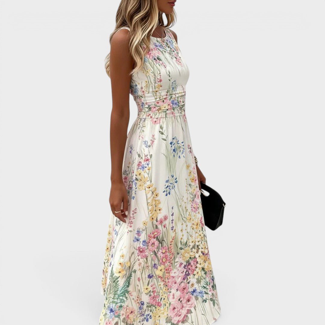 Paige – Vestido Midi Floral Sem Mangas - DRESS | Benedita Lisboa