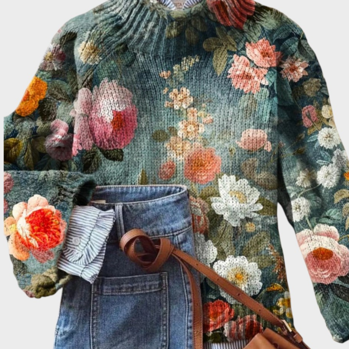 Patrícia™ | Camisola de Malha Artística - | Benedita Lisboa