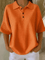 Peggie™ | Blusa Polo Waffle Confortável - Blouse | Benedita Lisboa
