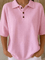 Peggie™ | Blusa Polo Waffle Confortável - Blouse | Benedita Lisboa