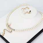 PerlaLux Conjunto Colar e Brincos de Pérolas - Elegante - | Benedita Lisboa