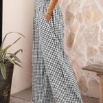 Plaid™ | Calças Largas Elegantes - 0 | Benedita Lisboa