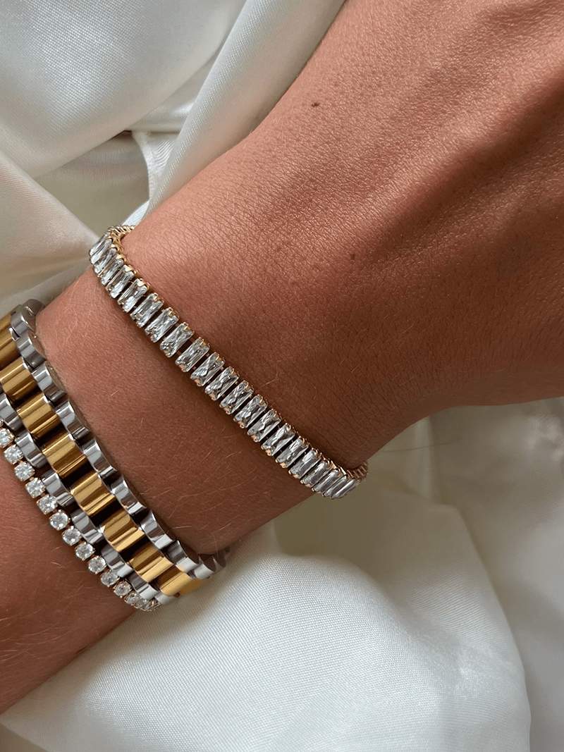 Pulseira de Rivière Baguette - | Benedita Lisboa